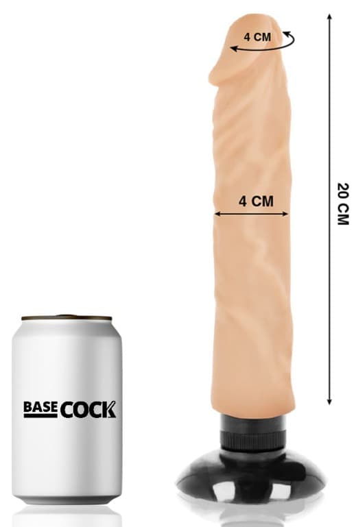 BASECOCK - REALISTIC VIBRATOR 2-1 FLESH 20 CM